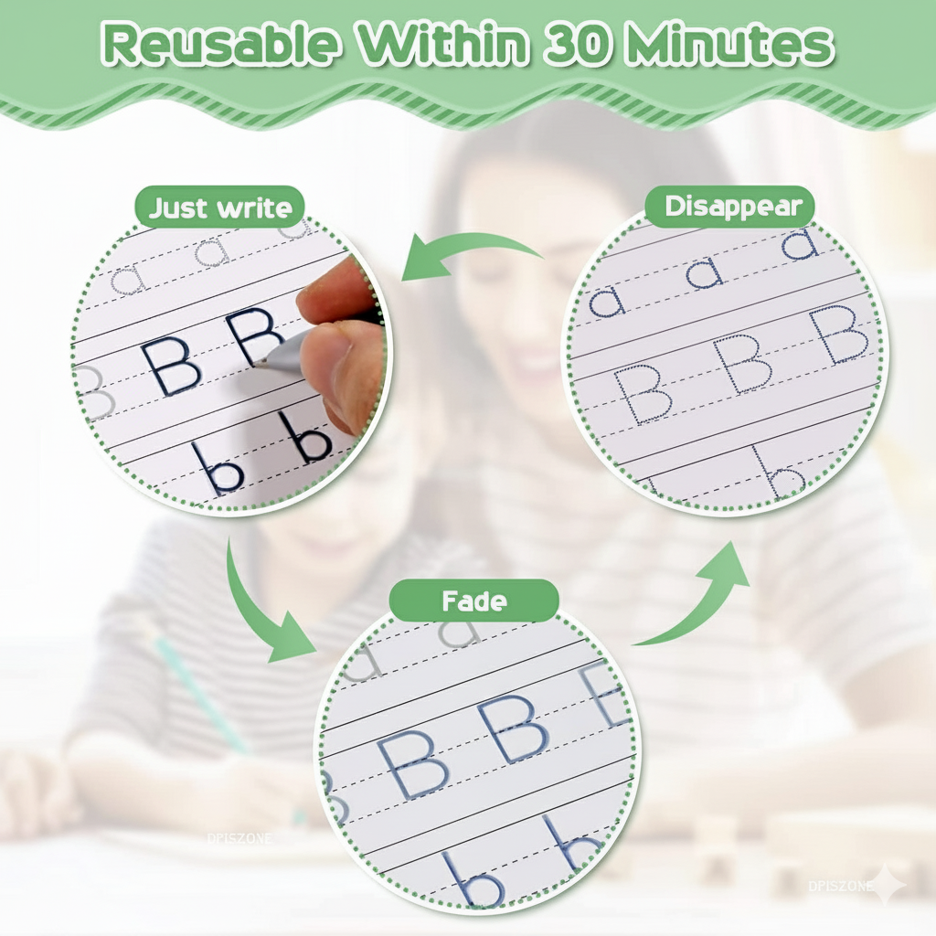 Reusable Magic Practice Books for kids. Learn, erase & reuse endlessly!