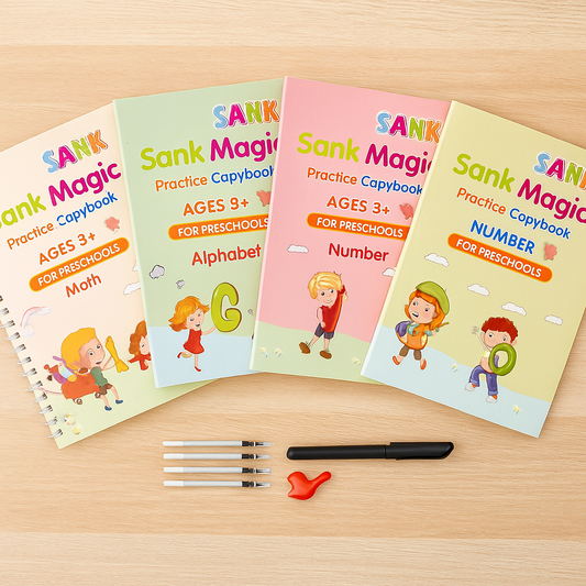 Reusable Magic Practice Books for kids. Learn, erase & reuse endlessly!